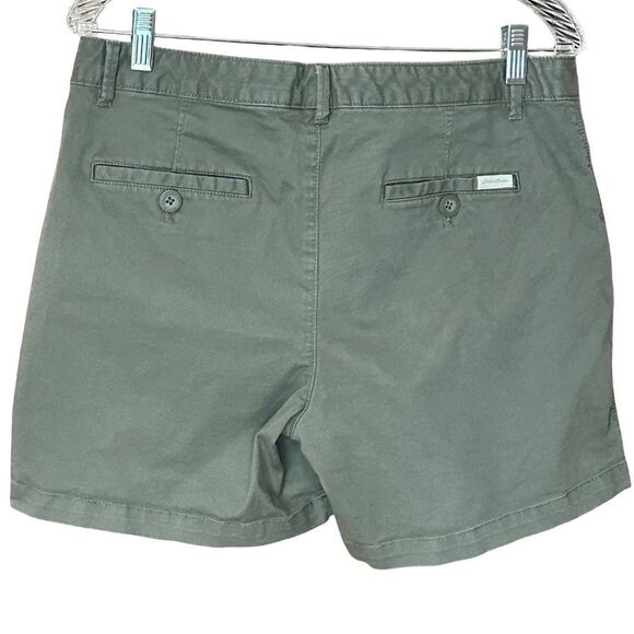 EUC Eddie Bauer Womens Slightly Curvy Chino Shorts Green Size 8 - Picture 2 of 9